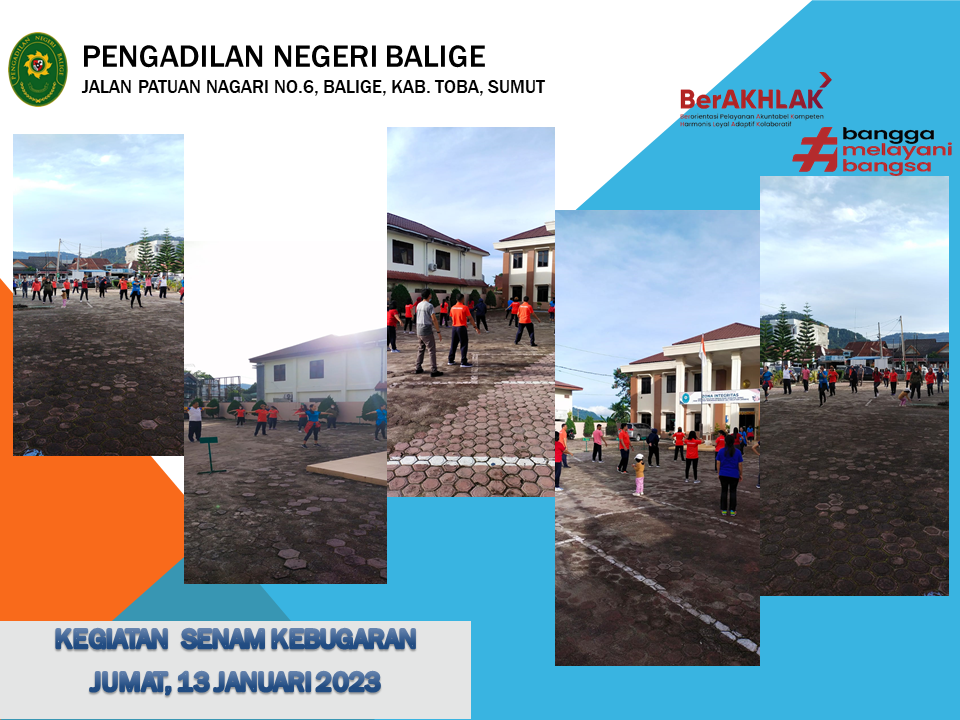 JUMAT SEHAT PENGADILAN NEGERI BALIGE 13 JANUARI 2023